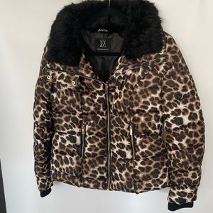 NY&C - Leopard Print Puffer Jacket - Size Small